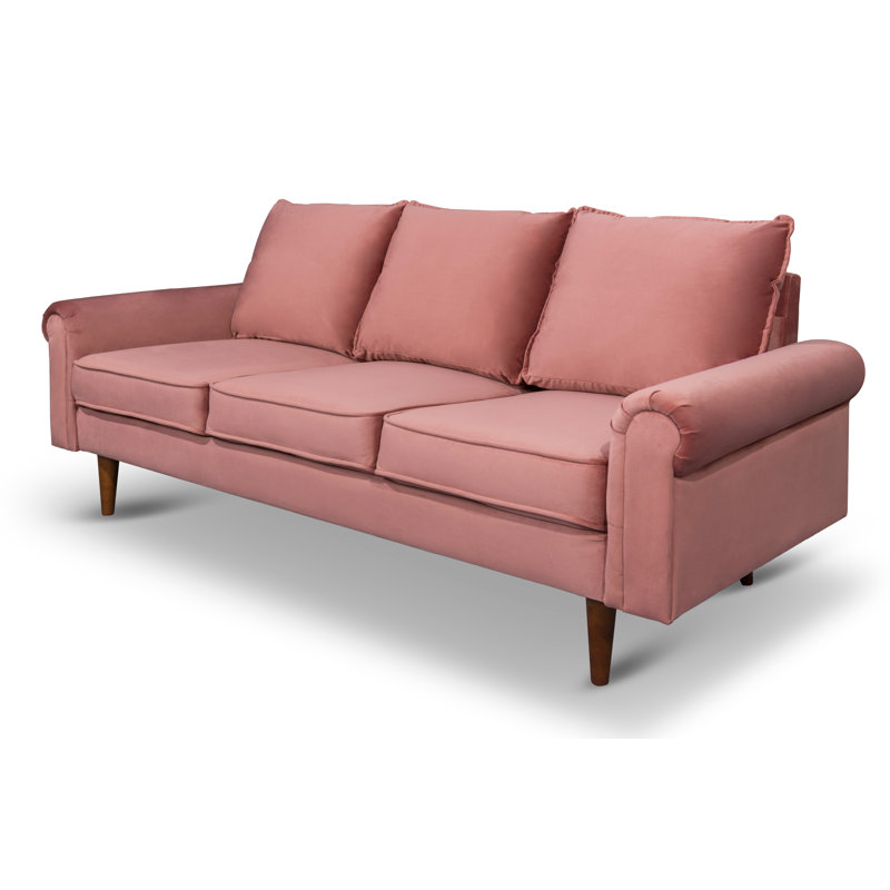Canapé Jahzari, Velours rose