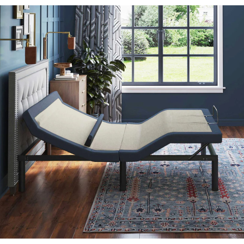 Lit simple TG réglable avec inclinaison de la tête / du pied, position lombaire, 3 massages d'intensité, dessous, 31 pieds et tête, 3 modes, 2 ports