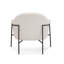 Fauteuil d'appoint en chenille crème Lua-2115771477