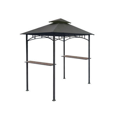 APEX GARDEN Replacement Canopy for #L-GG001PST-F 8'x5' Double Tiered Canopy Grill BBQ Gazebo