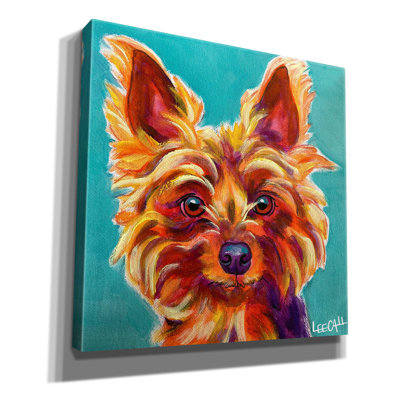 Red Barrel Studio® 'Yorkiepoo'' by Dawg Painter, Canvas Wall Art
