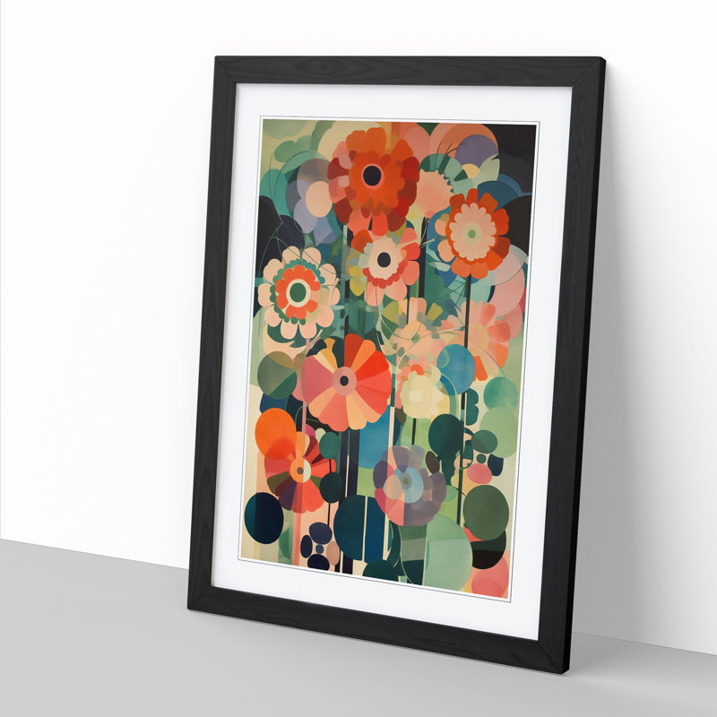 Mixed Flowers Vol.6 - Picture Frame Print, Black, 64cm H x 46cm W x 2cm D