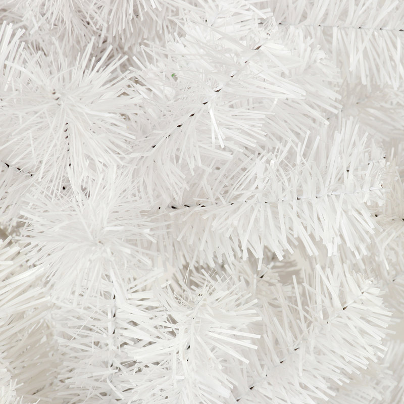 Arbre de Noël artificiel mince 7,5 pi avec base en métal pliable
