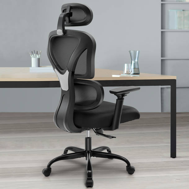 Inbox Zero Comfy Breathable Ergonomic Task Chair with Headrest ...