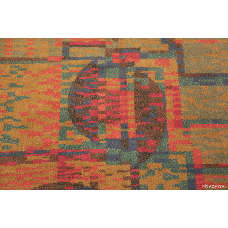 Tapis rétro rétro de style Mid-Century moderne scandinave coloré