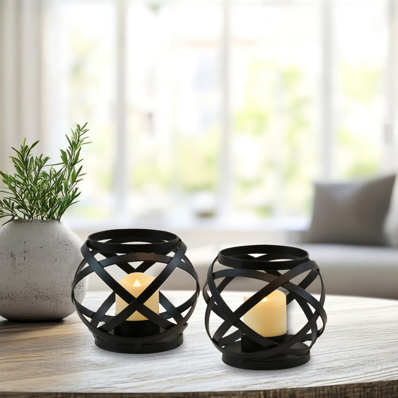 Metal Candleholders with Battery Operated LED Candles