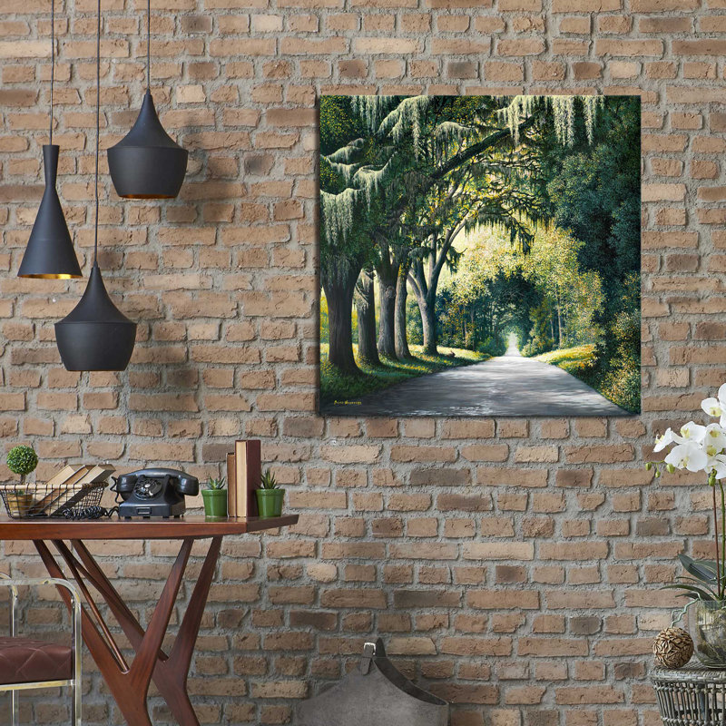 «Down The Rabbit Hole Square», reproduction de peinture acrylique, H 18 po x l 18 po x P 1 po, Toile tendue