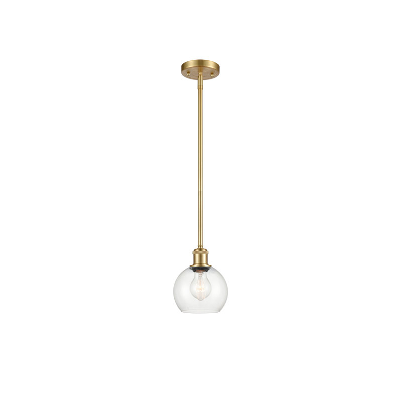 Luminaire suspendu sphère 1 lumière Cindi, Ampoule non incluse, Or satiné