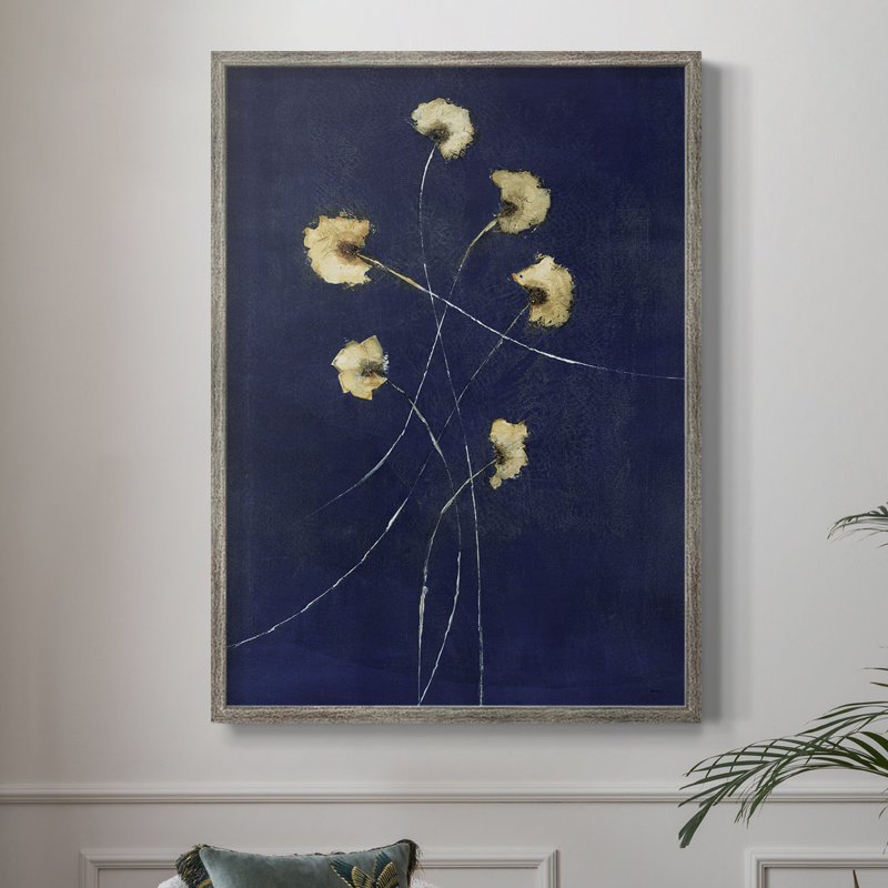 Indigo 1, reproduction encadrée - bois massif, H 11 po x l 9 po