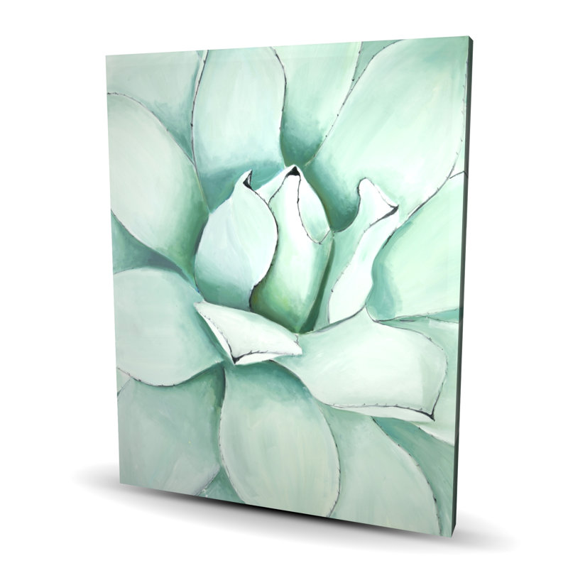 Plantes succulentes sur toile - Art floral vert
