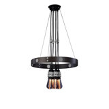 Cross Knurl 6 - Light Chandelier