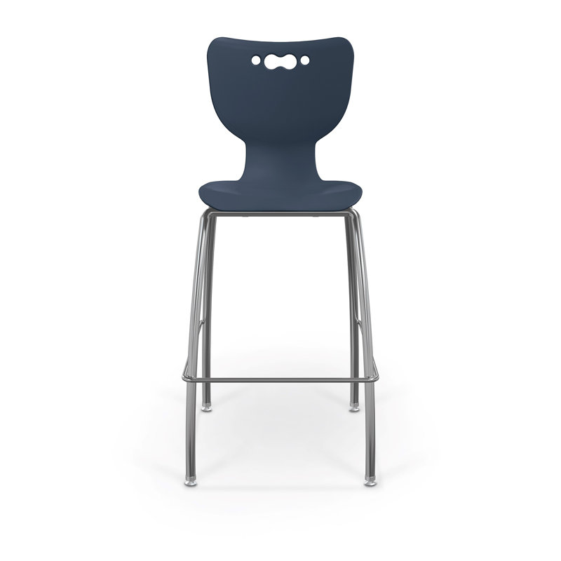 Tabouret de classe à 4 pieds Hierarchie, Marine, H 45,75 po x l 20,5 po x P 22 po