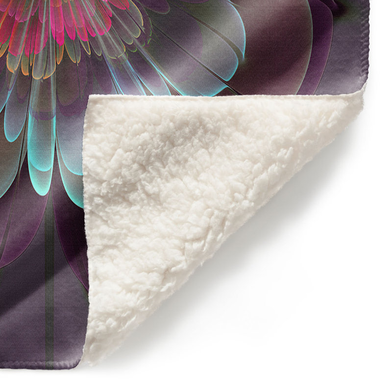  Jeté de fleur fantôme, l 51 po x L 60 po, Mauve