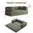 Sicilia Boneless 78.7" Corduroy Convertible Sofa Bed-2071152866