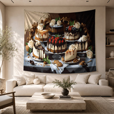 Tapisserie murale «Desserts Cheesecake»