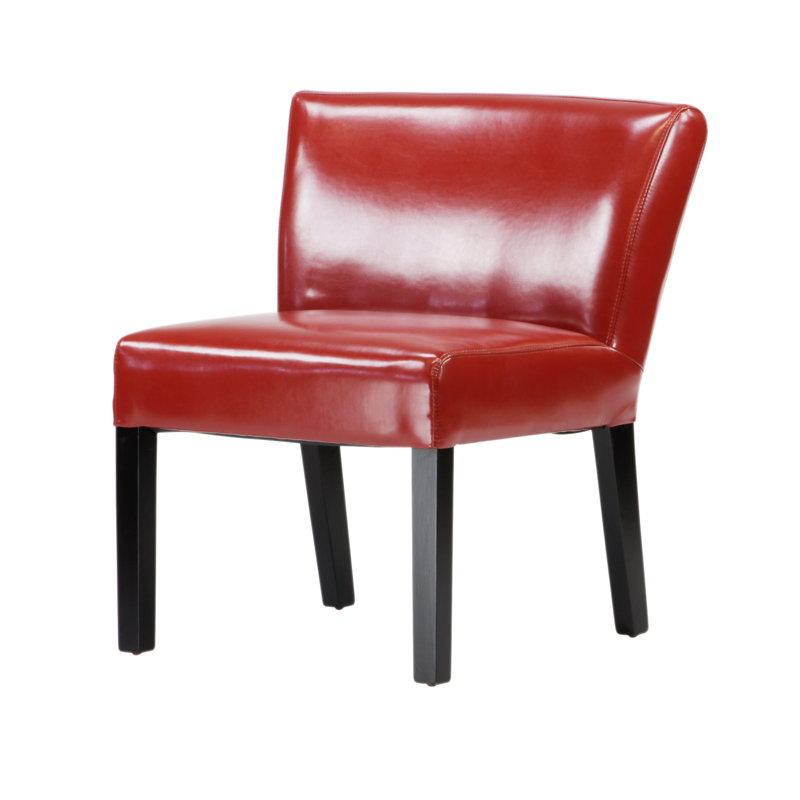 Kirthik Faux Leather Slipper Chair