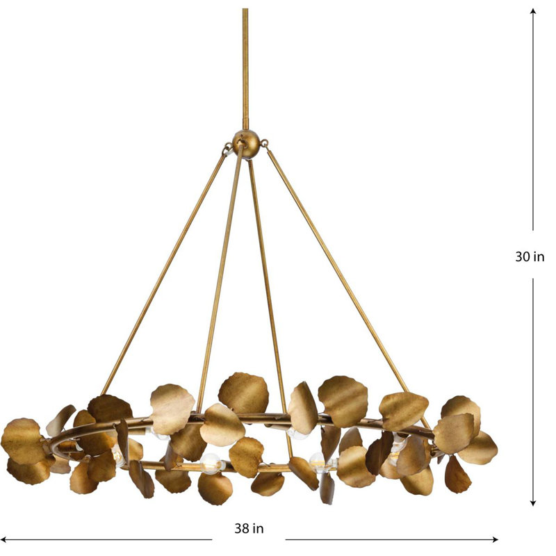 Laurel Gold Ombre 8-Light Steel Empire Chandelier