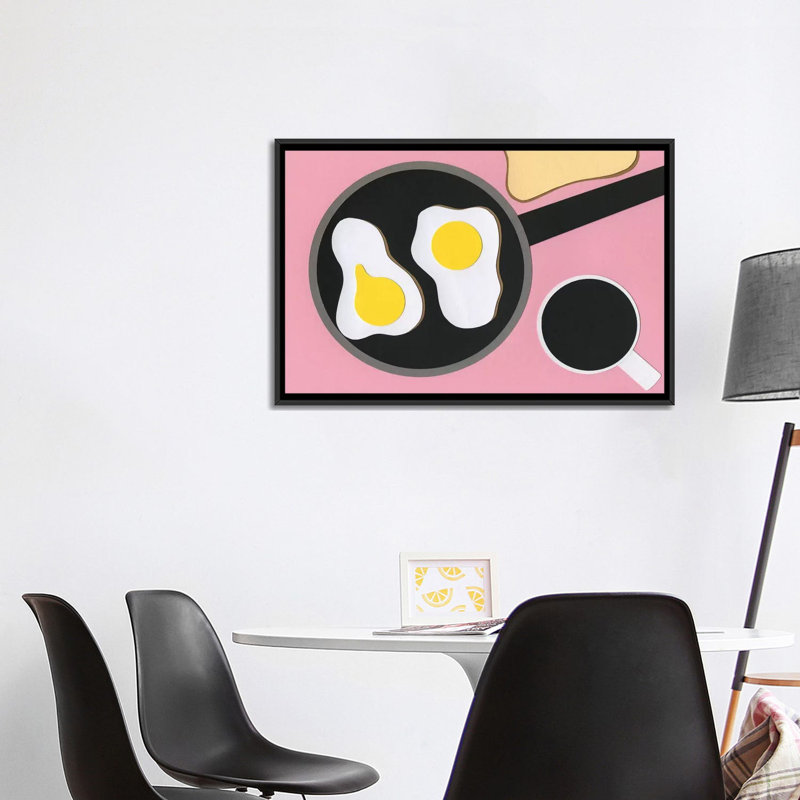 «Mr. D'z Breakfast», reproduction d'art sur toile encadrée, H 26 po x l 40 po, Noir