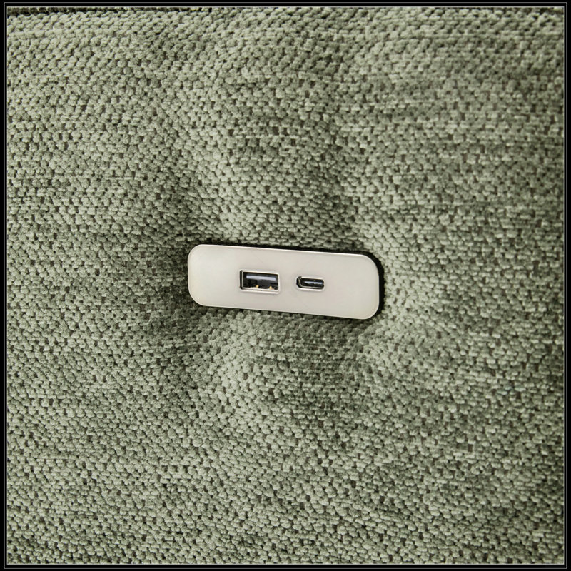 Canapé modulaire moderne avec repose-pieds mobile, ports USB et support de téléphone pour des sièges de salon polyvalents