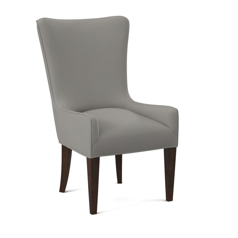 Chaise de salle à manger Providence - sans jupe, Noyer américain, 100% polyester ivoire Fizz