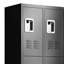 9 casiers en métal de H 72 po à 9 portes - Armoire de rangement pour divers environnements de bureau, de gymnase, de coffre-fort noir spacieux et de maison