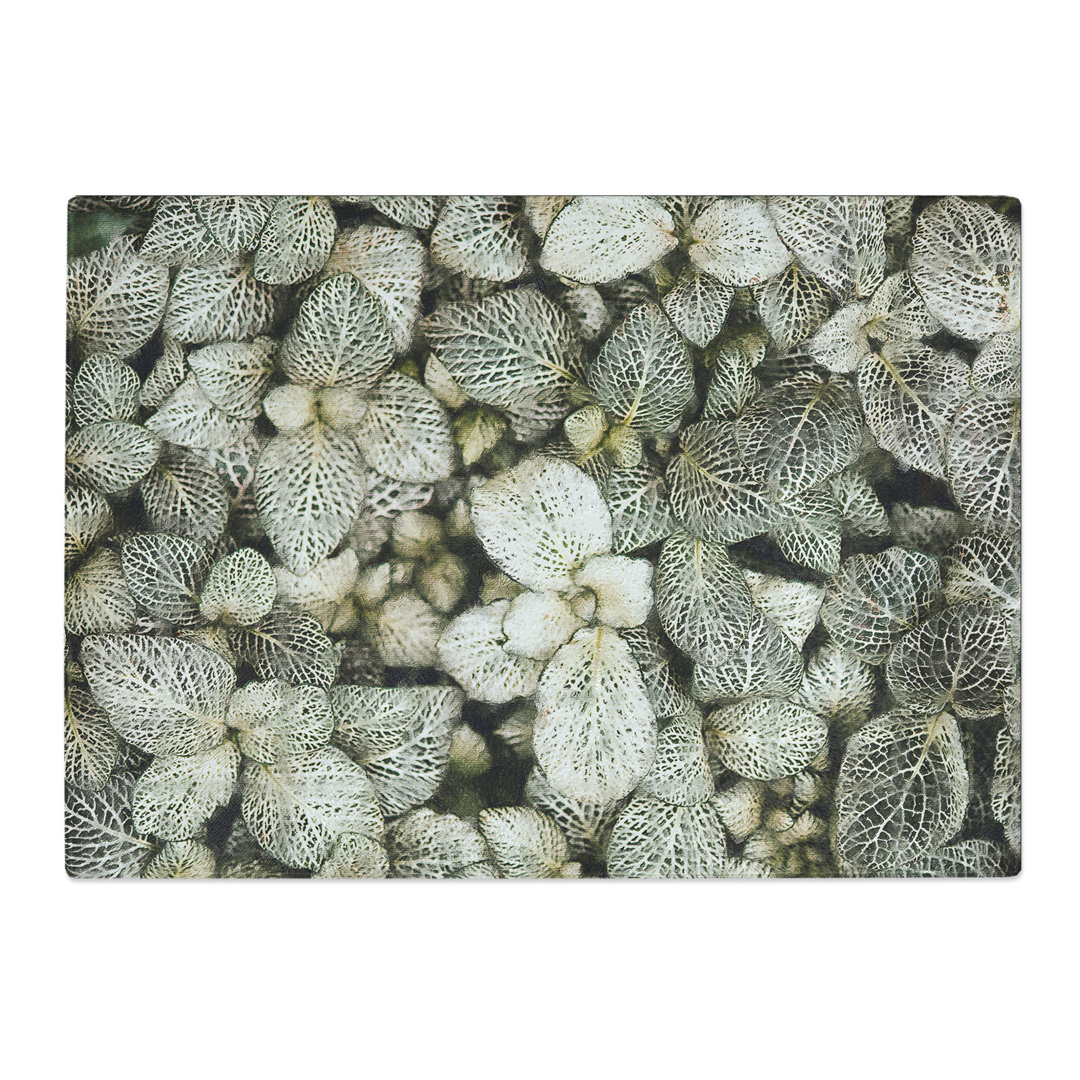 Tempered Glass Plant Leaves Abstract Chopping Board