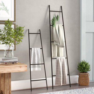 Ensemble de 2 échelles à couvertures et serviettes en métal, 1 grande et 1 petite