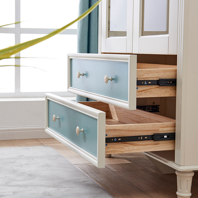 Simple Cream Style Display Cabinet