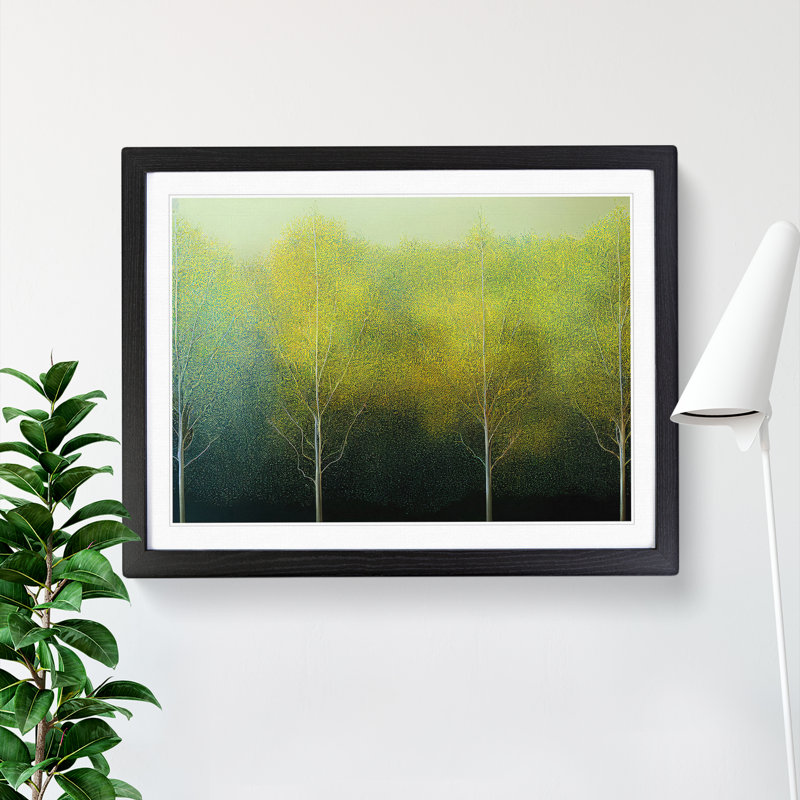 The Forest Trees - Single Picture Frame Print, 25cm H x 34cm W, Black