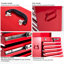 Boîte à outils 20,3 po en métal avec tiroir Boîte à outils en acier portable avec loquet en métal et serrure pour le garage, la maison et l'entrepôt (rouge, 20,3 po x 8,7 po x 16 po)