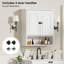 Armoire de salle de bain murale blanche-1255625026