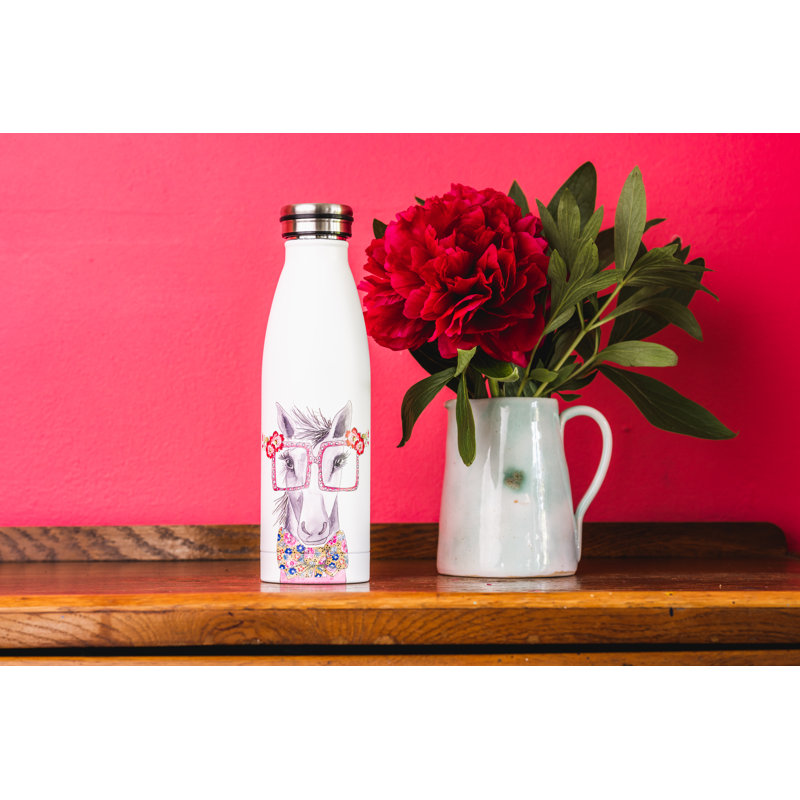 Mikasa x Tipperleyhill Horse Double-Walled Stainless Steel Water Bottle, 500ml