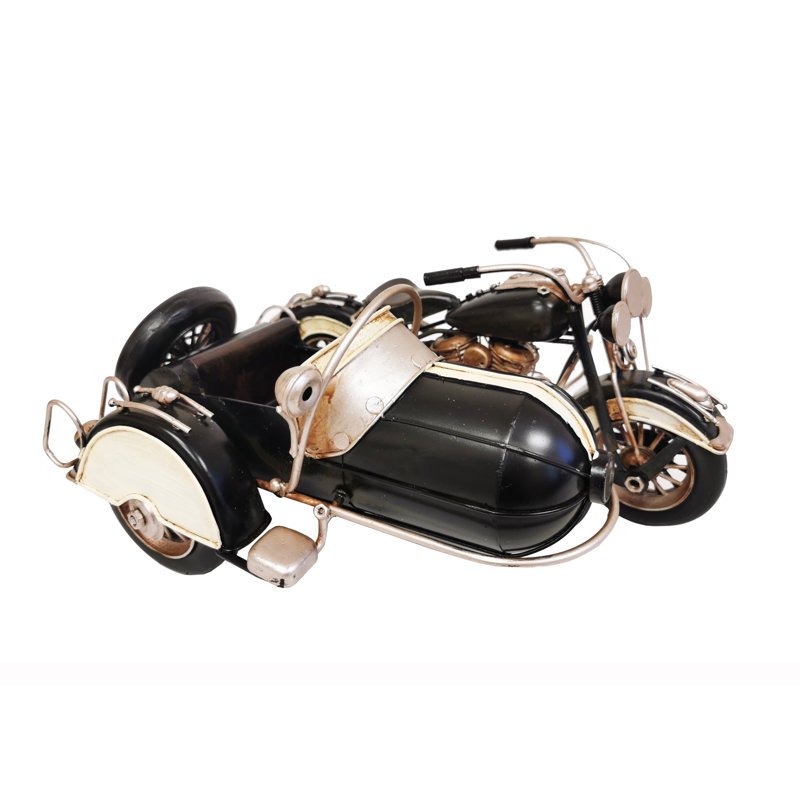 Modèle rétro en métal noir Sidecar