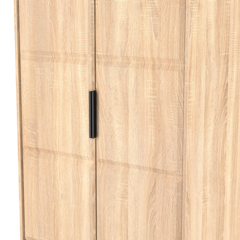 Taelee Manufactured Wood Wardrobe, Oak
