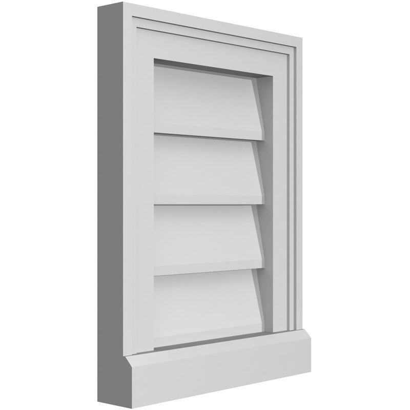 Cadre de seuil Brickmould, brun clair apprêté, H 16 po x l 12 po x P 2 po