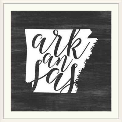 « home state typography arkansas », impression sur cercle intérieur