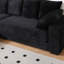 Canapé modulaire 108,6 po, canapé modulaire en velours côtelé épais pour le salon, canapé modulaire confortable en L avec repose-pieds avec rangement, huit coussins décoratifs, noir-1043730268-1043730275