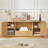Joel Vertical Striped TV Stand with Drawer & Shelves-114309163