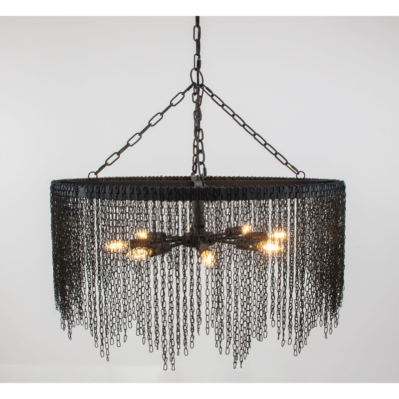 Cellini 8 - Light Chandelier, Black