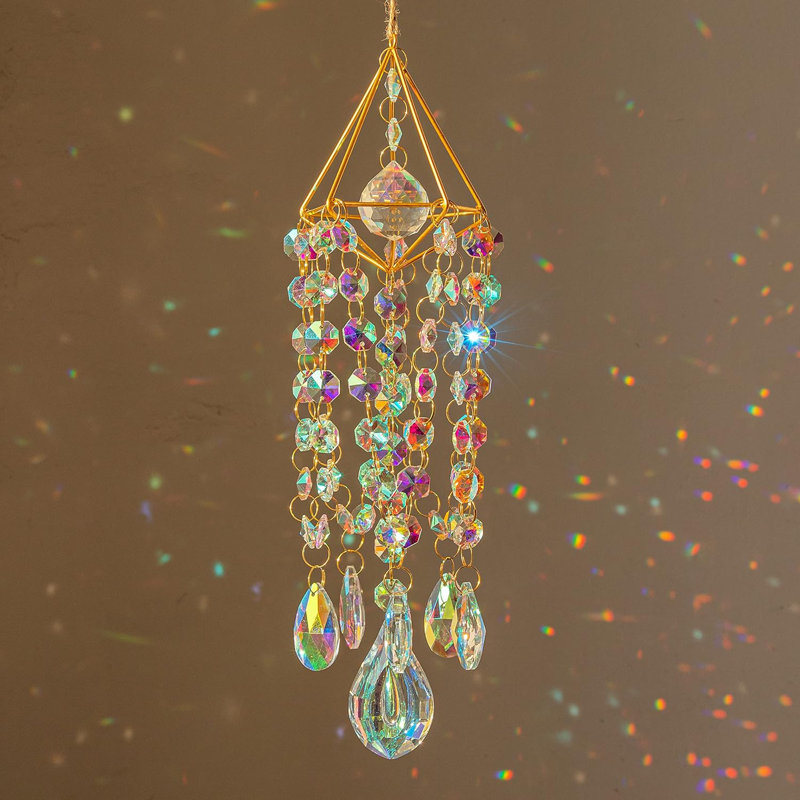 Carillon de fenêtre suspendu en cristal