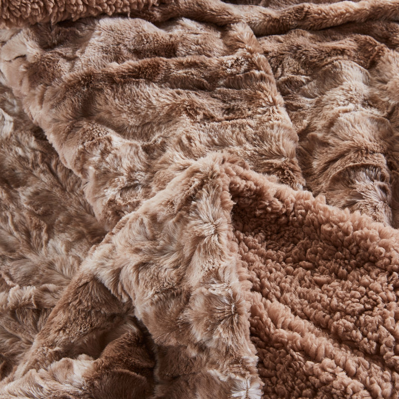 Woven Blanket, 66" W x 90" L, Chocolate