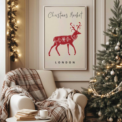 Christmas Market Poster II Print on Canvas
