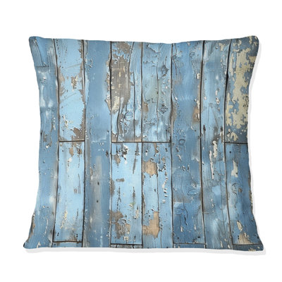 Plancher en bois bleu bébé III - Coussin Farmhouse