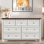 Commode de ferme Adeewa avec 7 tiroirs et boutons ronds en métal-797703248