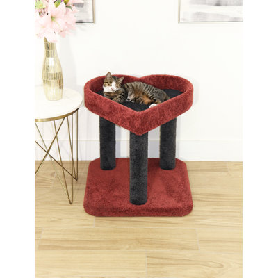 New Cat Condos Heart-Shaped Cat Perch – Cozy Lounger for Cats