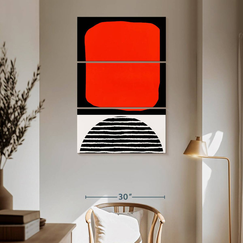 Avery Red Abstracta, 65" H x 42" W