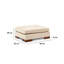 Élégant canapé d'angle avec pouf, beige uni, 76,0 po x 123,2 po x 31,5 po | Structure en bois de hêtre durable et en carton, tissu 100% polyester | Coussins en mousse souple et en silicone, 2 coussins inclus, idéal pour les maisons scandinaves modernes-1397398112-1397398113