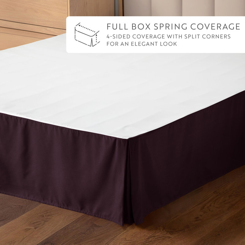 Becky Cameron 14" Tailored Bed Skirt, Purple, Twin XL
