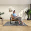 Chaise de salle d'attente en bois manufacturé avec structure en métal-101925012