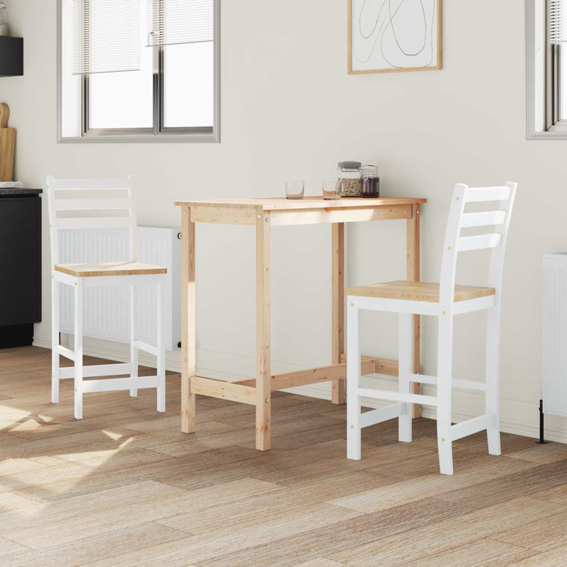 Tamille Solid Wood Accent, White/Natural